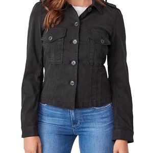 PAIGE Pacey Jacket in Vintage Black Twill, Large